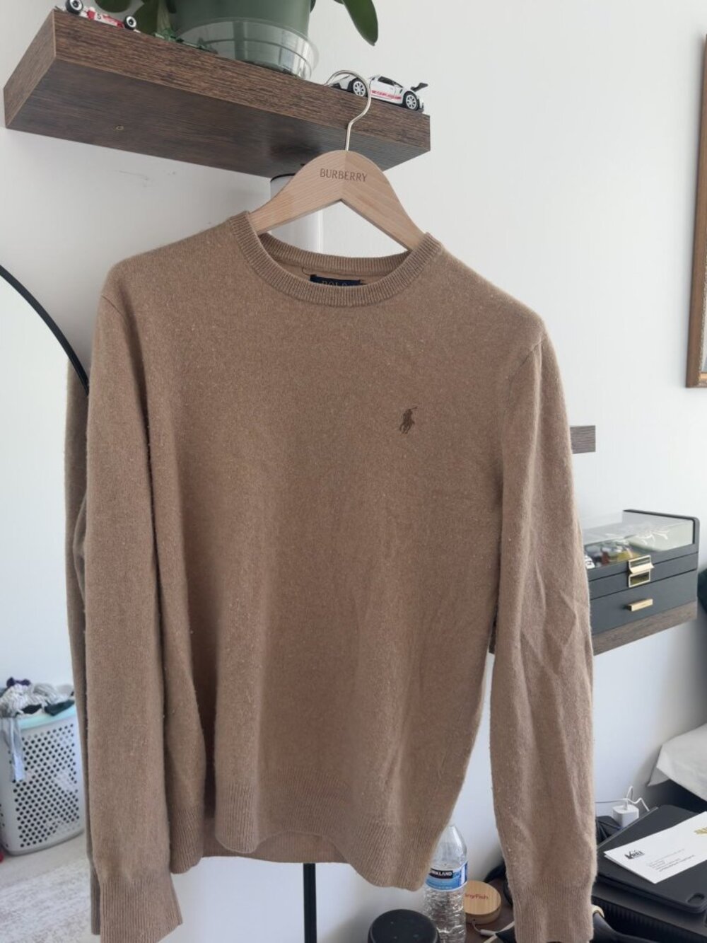 Polo Ralph Lauren 100% Cashmere Crewneck Sweater Camel M